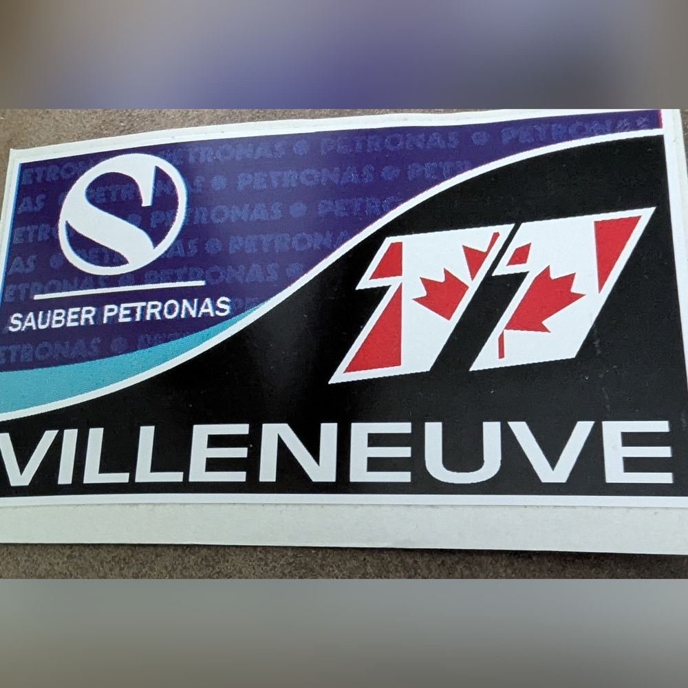 Formula 1 Sauber Petronas Villeneuve Sticker